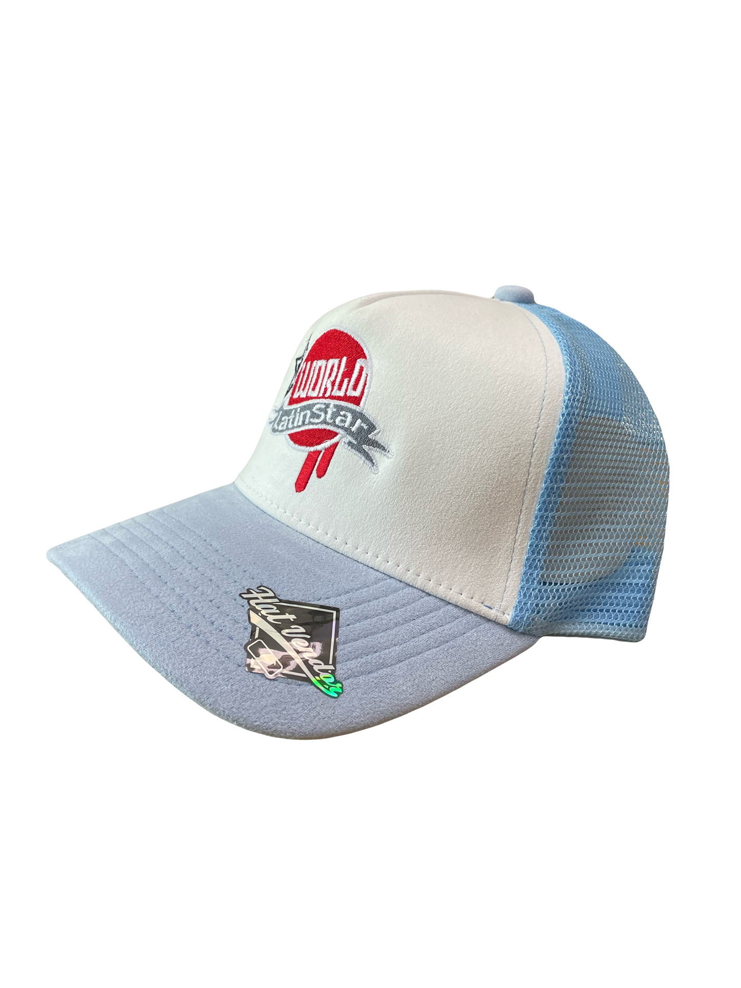 WLS Sky Blue Suede Trucker Hat