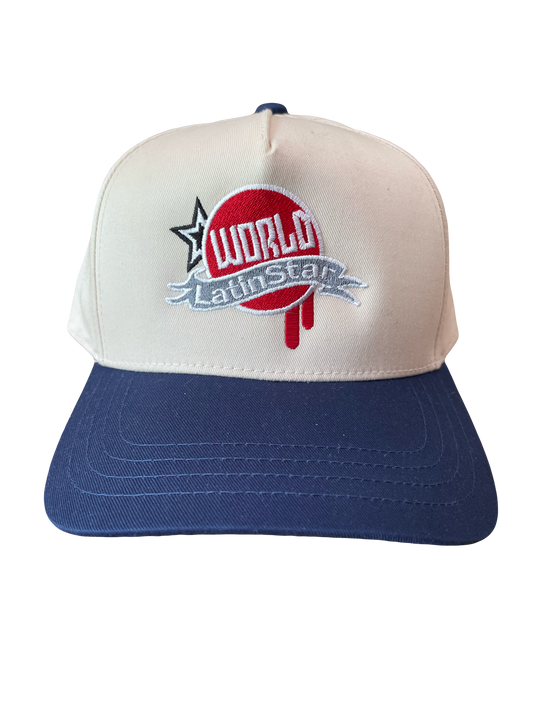 WLS Off White / Navy Blue SnapBack
