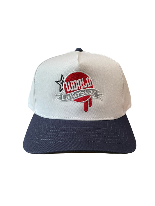 WLS White / Blue Navy SnapBack