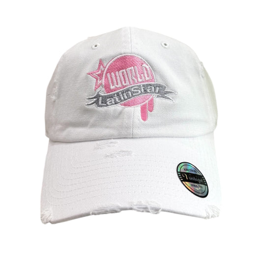 WLS White Pink Dad Hat