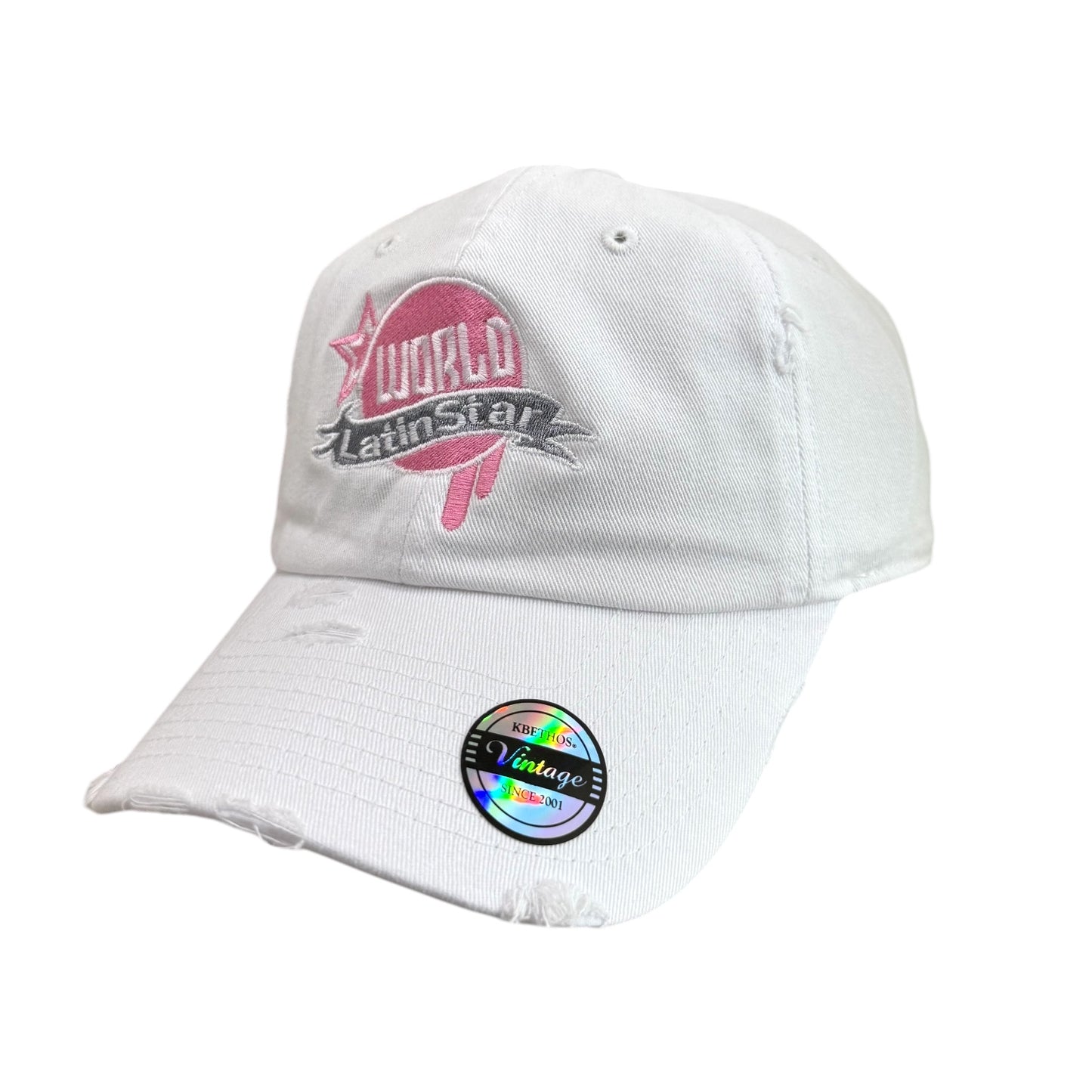 WLS White Pink Dad Hat